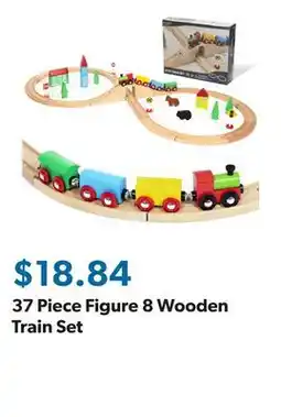 Sam's Club 37 Piece Figure 8 Wooden Train Set offer