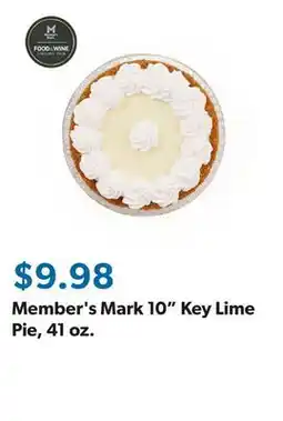 Sam's Club Member's Mark 10 Key Lime Pie, 41 oz offer