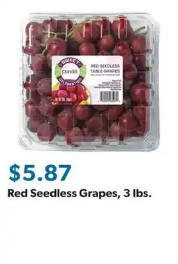 Sam's Club Red Seedless Grapes, 3 lbs offer