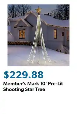 Sam's Club Member's Mark 10' Pre-Lit Shooting Star Tree offer