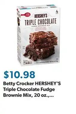 Sam's Club Betty Crocker HERSHEY'S Triple Chocolate Fudge Brownie Mix, 20 oz., 4 pk offer