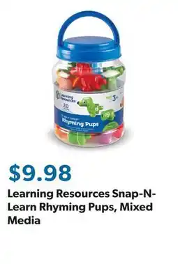 Sam's Club Learning Resources Snap-N-Learn Rhyming Pups, Mixed Media offer