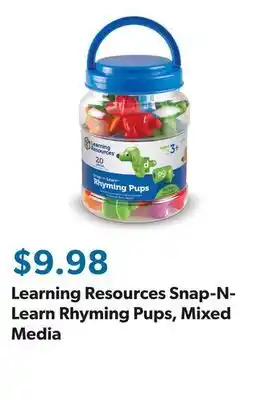 Sam's Club Learning Resources Snap-N-Learn Rhyming Pups, Mixed Media offer