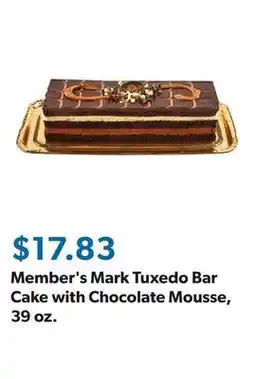 Sam's Club Member's Mark Tuxedo Bar Cake with Chocolate Mousse, 39 oz offer