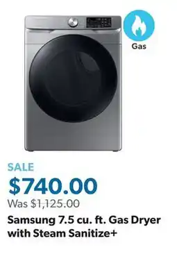 Sam's Club Samsung 7.5 cu. ft. Gas Dryer with Steam Sanitize+ offer