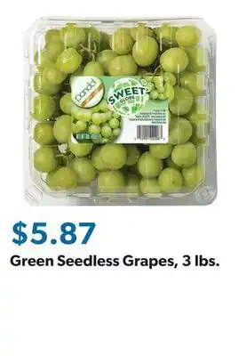 Sam's Club Green Seedless Grapes, 3 lbs offer