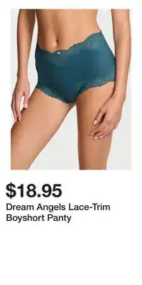 Victoria's Secret Dream Angels Lace-Trim Boyshort Panty offer