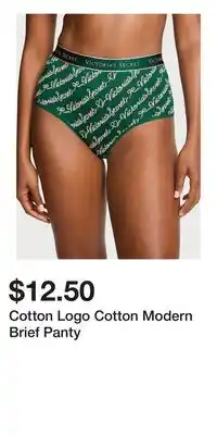 Victoria's Secret Cotton Logo Cotton Modern Brief Panty offer