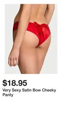 Victoria's Secret Very Sexy Satin Bow Cheeky Panty offer