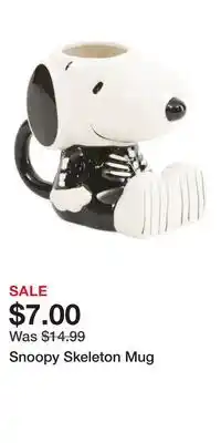 TJ Maxx Snoopy Skeleton Mug offer