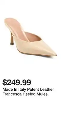 TJ Maxx Made In Italy Patent Leather Francesca Heeled Mules offer