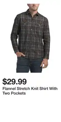 TJ Maxx Flannel Stretch Knit Shirt With Two Pockets offer