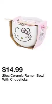 TJ Maxx 20oz Ceramic Ramen Bowl With Chopsticks offer