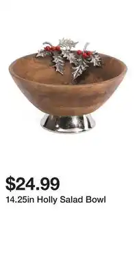 TJ Maxx 14.25in Holly Salad Bowl offer