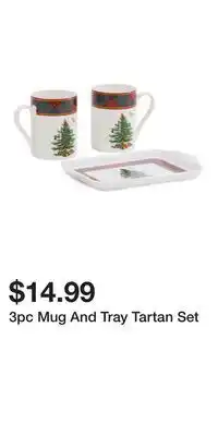 TJ Maxx 3pc Mug And Tray Tartan Set offer