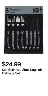 TJ Maxx 8pc Stainless Steel Laguiole Flatware Set offer