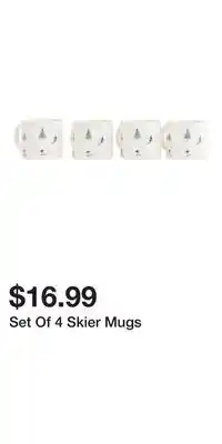 TJ Maxx Set Of 4 Skier Mugs offer