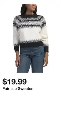 TJ Maxx Fair Isle Sweater offer