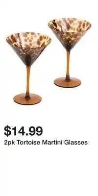 TJ Maxx 2pk Tortoise Martini Glasses offer