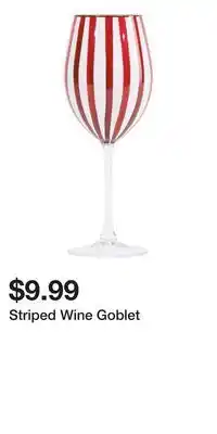 TJ Maxx Striped Wine Goblet offer