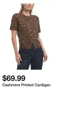 TJ Maxx Cashmere Printed Cardigan offer