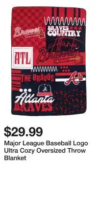 TJ Maxx Major League Baseball Logo Ultra Cozy Oversized Throw Blanket offer