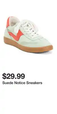 TJ Maxx Suede Notice Sneakers offer