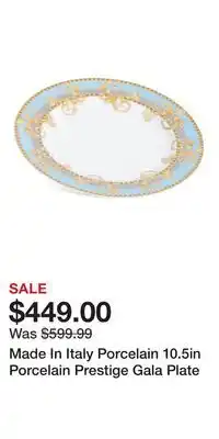 TJ Maxx Made In Italy Porcelain 10.5in Porcelain Prestige Gala Plate offer