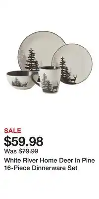 Cabela's White River Home Deer in Pine 16-Piece Dinnerware Set offer