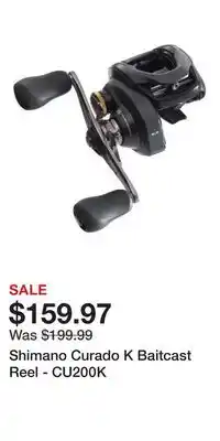 Cabela's Shimano Curado K Baitcast Reel - CU200K offer