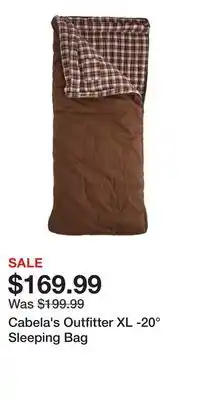 Cabela's Cabela's Outfitter XL -20° Sleeping Bag offer