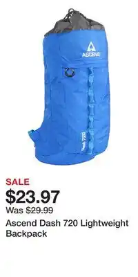 Cabela's Ascend Dash 720 Lightweight Backpack offer