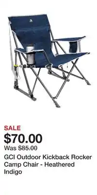 Cabela's GCI Outdoor Kickback Rocker Camp Chair - Heathered Indigo offer