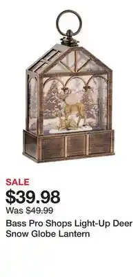 Cabela's Bass Pro Shops Light-Up Deer Snow Globe Lantern offer