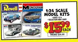 Ollie's Revell MONOGRAM-1: 24 SCALE MODEL KITS offer