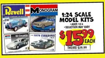 Ollie's Revell MONOGRAM-1: 24 SCALE MODEL KITS offer