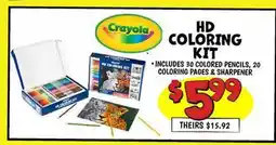 Ollie's Crayola HD COLORING KIT offer