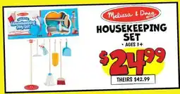 Ollie's Melissa & Doug HOUSEKEEPING SET offer
