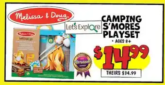 Ollie's Melissa & Doug. CAMPING S'MORES PLAYSET offer