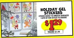 Ollie's HOLIDAY GEL STICKERS STICKS offer