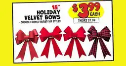 Ollie's 18 HOLIDAY VELVET BOWS offer