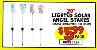 Ollie's 30 LIGHTED SOLAR ANGEL STAKES offer