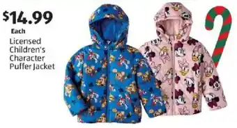 Licensed Children's Character Puffer Jacket