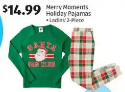 Aldi Merry moments holiday pajamas offer
