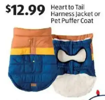 Heart to Tail Harness Jacket or Pet Puffer Coat