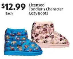 Aldi Licensed Toddler's Character Licensed Cozy Boots offer