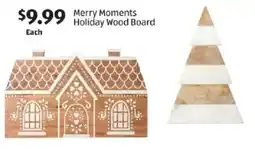 Aldi Merry Moments Holiday Wood Board offer