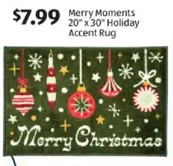 Merry Christmas Holiday Accent Rug