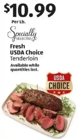 Aldi Fresh USDA Choice Tenderloin offer