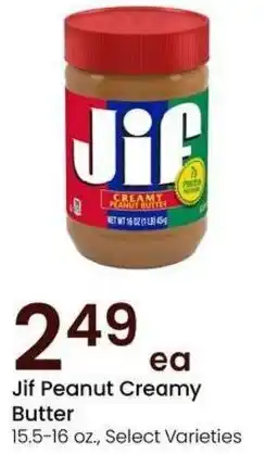 Albertsons Jif Peanut Creamy Butter offer